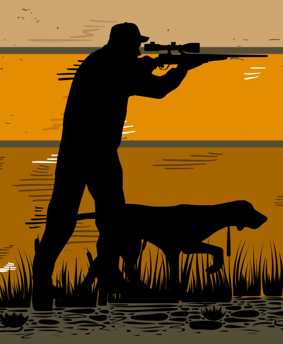 Getting Drawn Hunting Hunting Graphic Design: Hand-drawn PNG SVG (digital Download) - Etsy