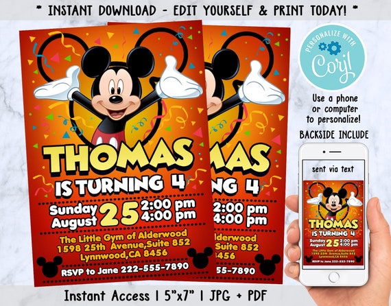 Editable Birthday Party Invitation Birthday Invitation | Etsy