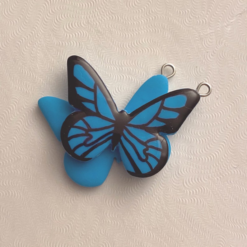 butterfly spring easter polymer clay earrings