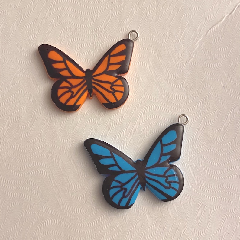 butterfly spring easter polymer clay earrings