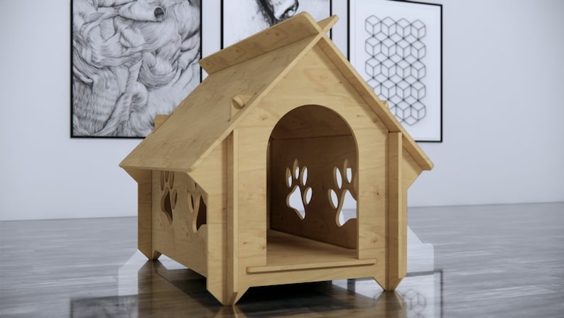Plywood pet house
