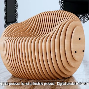 Parametrischer Design Stuhl DXF Datei Cnc und Laser Cut/Sperrholz Stuhl/Möbel nach Maß
