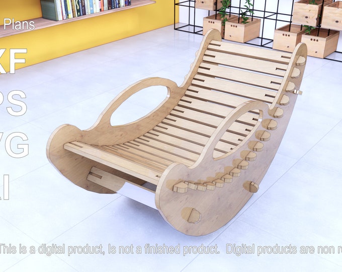 Assembling A Rocking Chair DXF File Cnc Cut/plywood Chair/custom ...