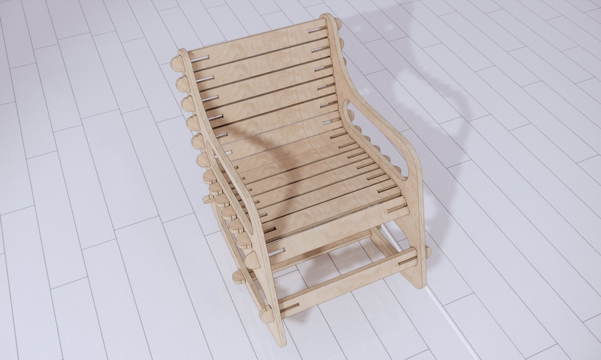 Rocking Chair Assembly, Laser Cut Wooden Rocking Chair DXF File, Chair