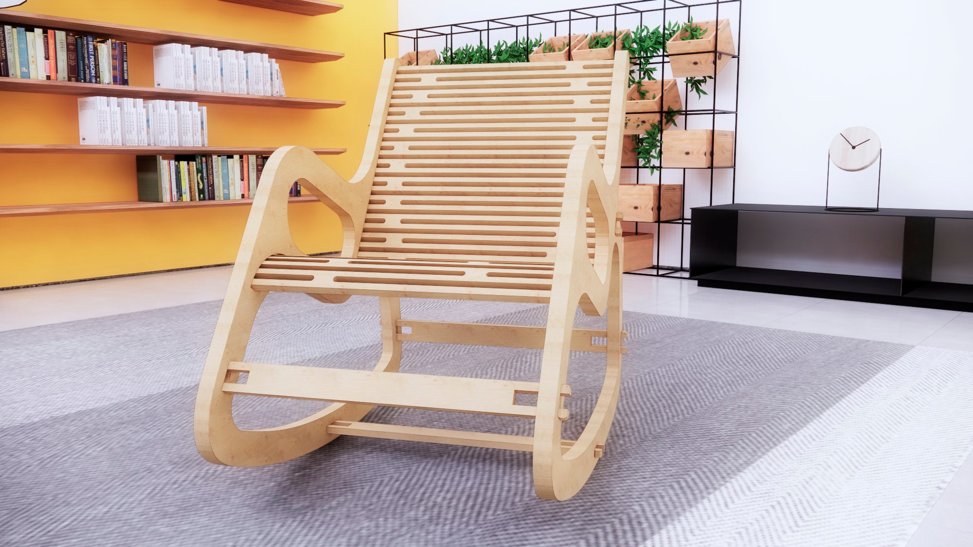 Rocking Chair Cnc File Chair Assembly DXF File Cnc Chair Etsy Canada