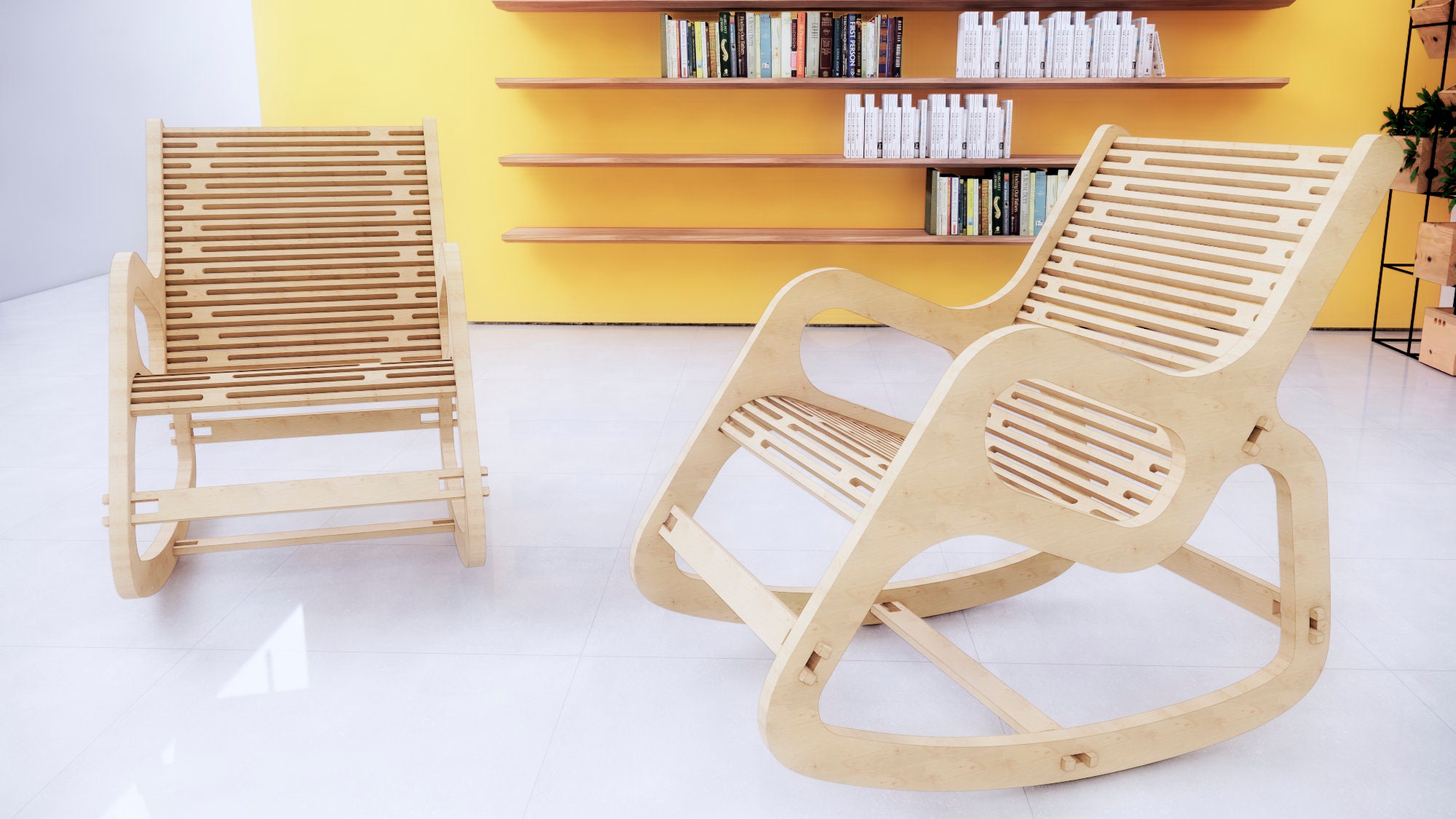 Rocking Chair Cnc File Chair Assembly DXF File Cnc Chair Etsy