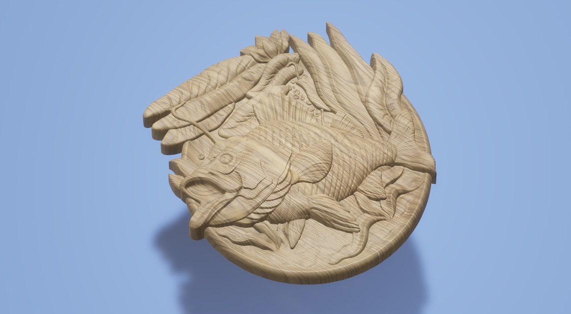 Fish STL file Fish 3D Stl Model for CNC Router Carving Etsy