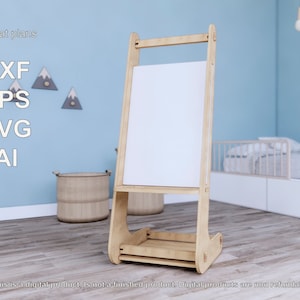 Kinderen Multiplex-ezel, bord voor kinderen, Cnc of Laser Cut, Montessori-meubilair