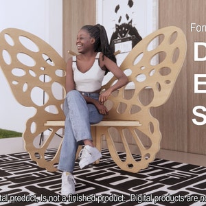 Plywood butterfly Chair DXF File Cnc, Laser Cut/Custom Furniture Plan