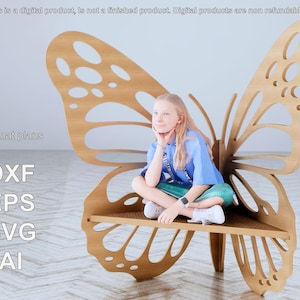 Plywood furniture CNC files, Butterfly Chair Cnc DXF File, Child chair Cnc file, Chair Cnc File, CNC file for wood, Chair dxf File Cnc Chair