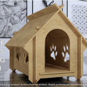 Perrera para perros 10 DXF Archivo Cnc Corte/Casa de mascotas de madera contrachapada/Muebles personalizados