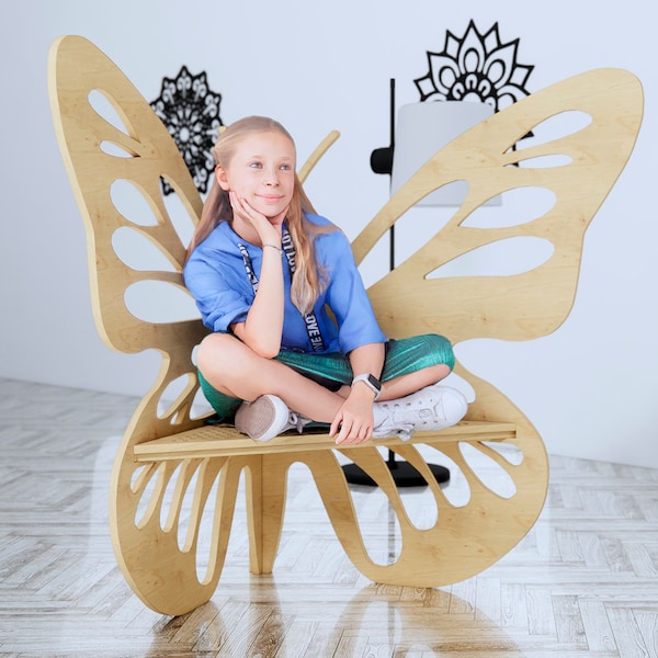 Plywood furniture CNC files, Butterfly Chair Cnc DXF File, Child chair Cnc file, Chair Cnc File, CNC file for wood, Chair dxf File Cnc Chair