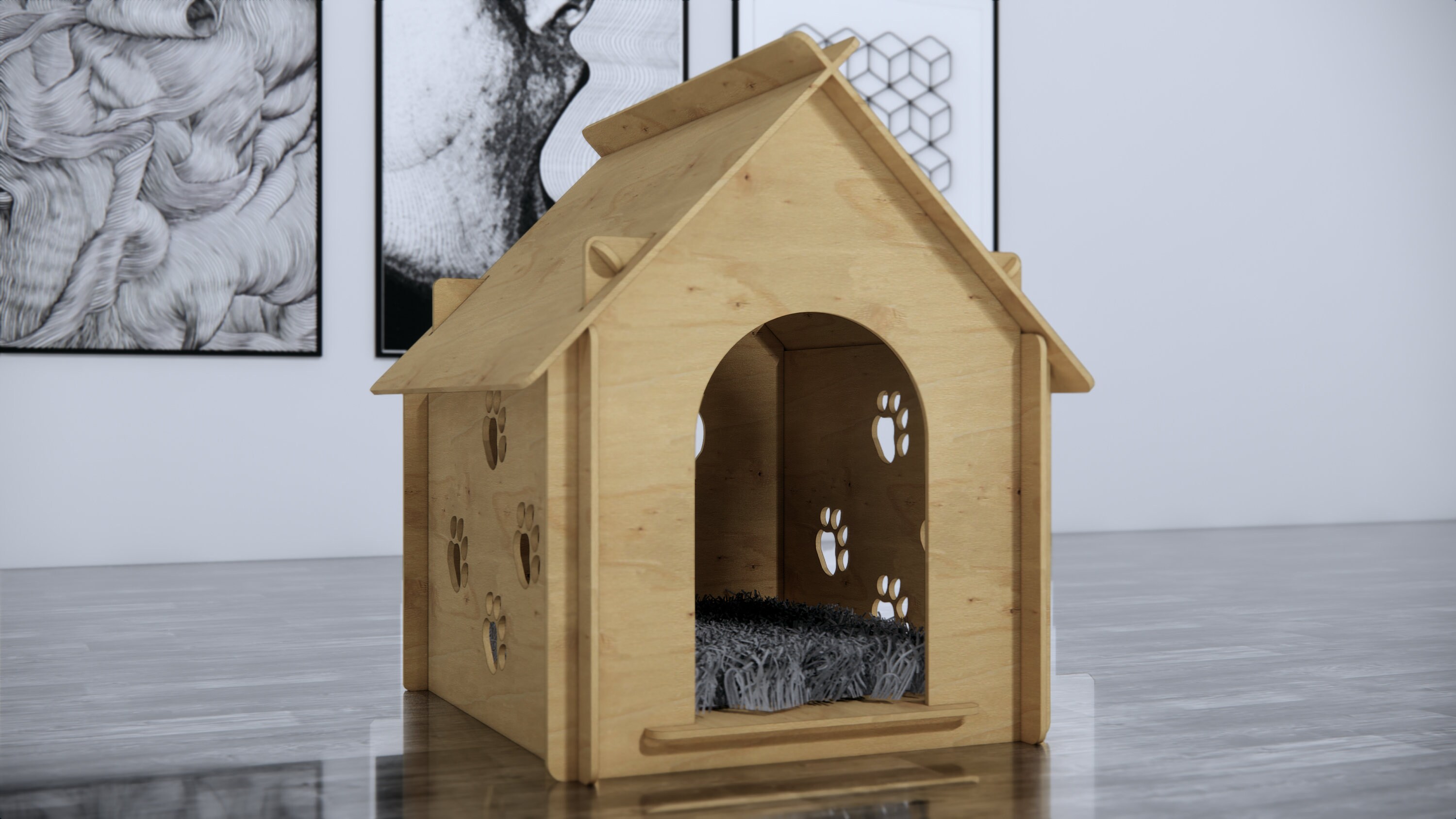 Cat Kennel 08 DXF File Cnc Cut/plywood Pet House/custom Etsy UK