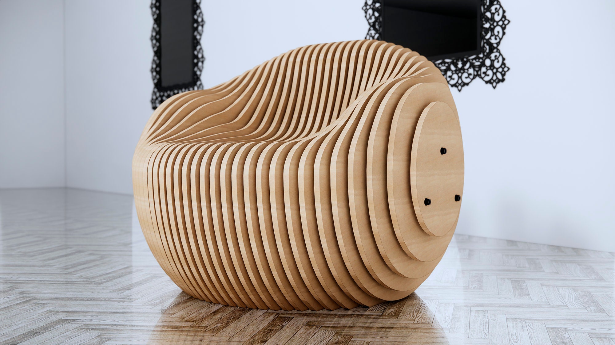 Parametric Design Chair DXF File Cnc And Laser Cut plywood Etsy Parametric Design Chair DXF File Cnc And Laser Cut plywood Etsy