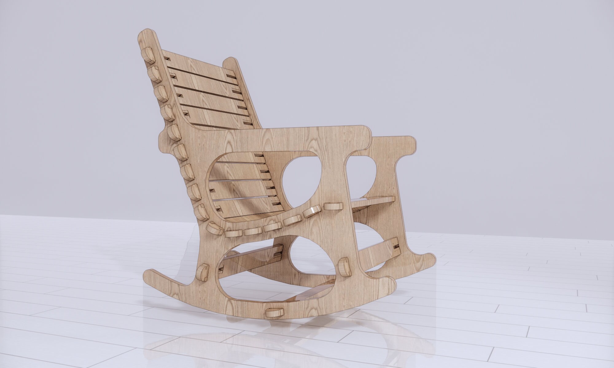 Rocking Chair DXF File Chair Cnc Plans Laser Cutting Cnc Etsy