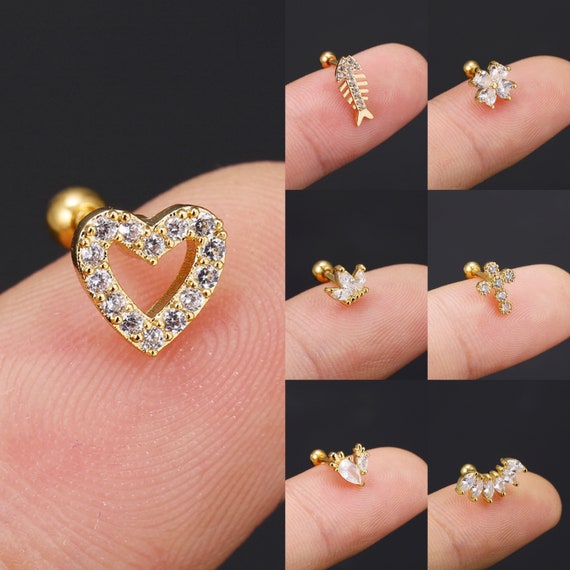Screw Back Tiny Stud Earring single Mini Stud Earring Dainty Cute