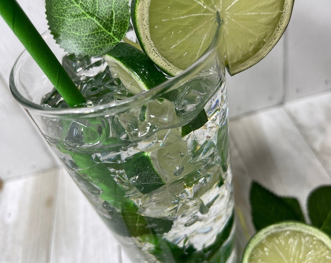 FAKE RESIN MOJITO, Staged Drink, Fake Resin Drinks, Tasty Fake Mojito For All The Mojito Lovers, Resin Cocktail Mojito Glass