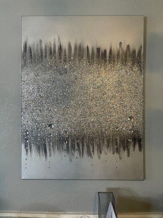 RHINESTONE WALL ART Crystal Wall Art Trendy Affordable Etsy