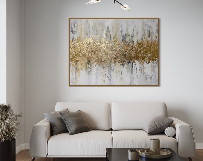 SPARKLY WALL ART, Glitter Wall Art, Decorative Painting, Sparkly Silver And Gold Abstract Wall Hanging Artwork, Minimalist Luxury Wall Art