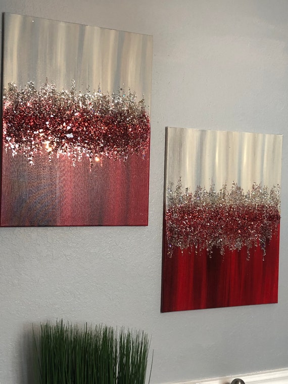 Glitter Wall Art Rubies Wall Art Z Gallerie Inspired Glitter 