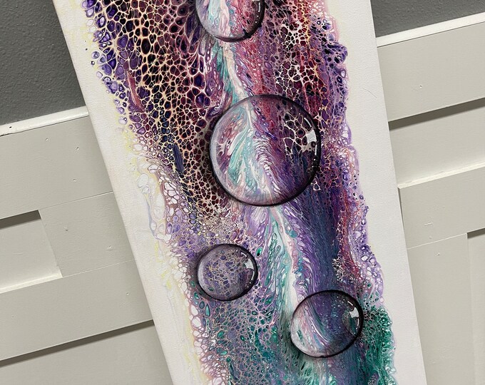 ABSTRACT PAINTING, ORIGINAL Artwork, Colorful Painting, Colorful Rainbow 3D Chakra Color Acrylic Painting, Original Acrylic Wall Hanging Art