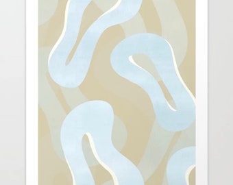 Retro Shapes Pattern Digital Art Download Wall Art