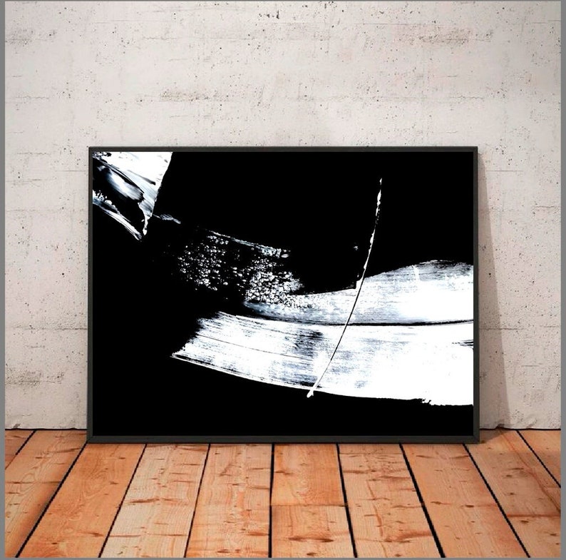 Black and White Abstract Painting Abstract Art on Canvas Abstrac Black and White Abstract Painting Abstract Art on Canvas Abstrac