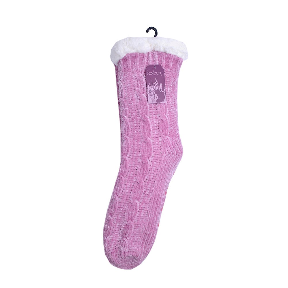 4 Pairs Women Ladies Girls Soft Thermal Gripper Slipper Socks Shoes 4-6 UK 