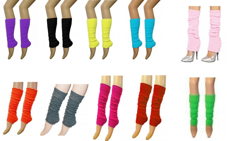 Ladies Girls Leg Warmers Dance Party Fancy Dress 80s Rave Clubbing Ballet