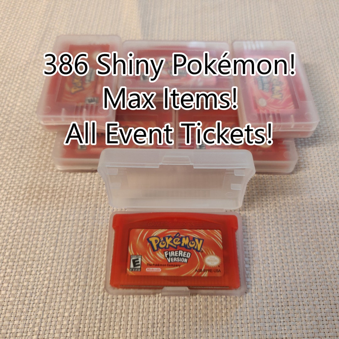 Unlocked Pokemon Fire Red Complete Shiny Pokedex Max Items 