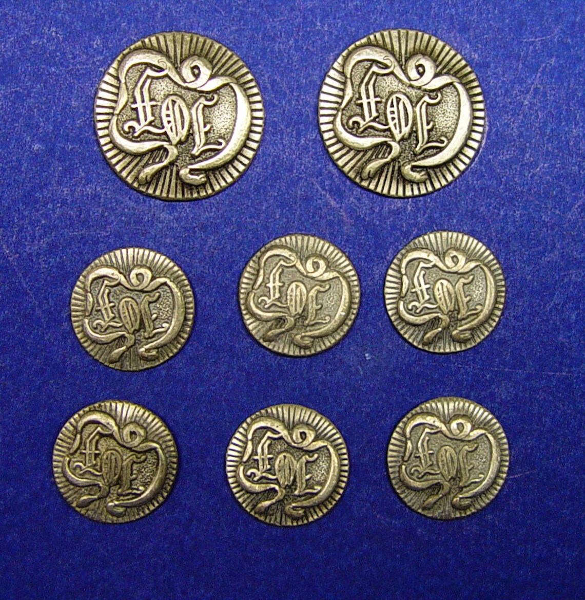 8 Pieces Vintage Battersea Pewter Ltd 1979 Buttons in a Fair Etsy