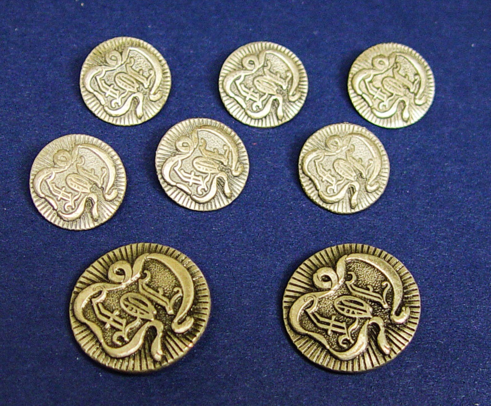 8 Pieces Vintage Battersea Pewter Ltd 1979 Buttons in a Fair Etsy