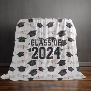 Personalized Year Graduation Blanket Graduation Gift for Graduate Blanket Graduation Gift for Her Graduation Gift for Him Graduate Gift