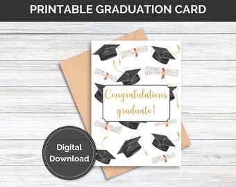 Printable Graduation Card Congratulations Card Class of 2025 Graduate ...
