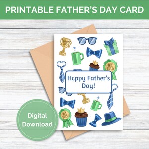Vaderdagkaart Afdrukbare Vaderdagkaart voor hem Stiefvaderkaart Afdrukbare kaart voor Vaderdag Wenskaart voor papa Digitale download