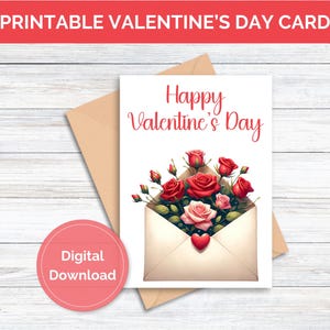 Printable Valentine&#39;s Day Card Digital Download Valentine&#39;s Day Card Greeting Card for Valentine&#39;s Day Printable Card Instant Download