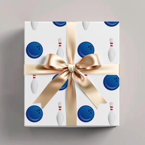 Bowling Wrapping Paper for Birthday Party Supplies Bowling Gift Wrap for Bowling Birthday Wrapping Paper Bowling Themed Party Supplies