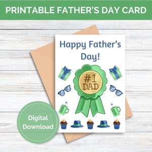 Vaderdagkaart Afdrukbare Vaderdagkaart voor hem Stiefvaderkaart Afdrukbare kaart voor Vaderdag Wenskaart voor papa Digitale download