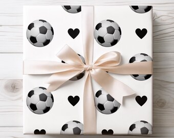 Soccer Wrapping Paper Soccer Gift Wrap for Birthday Party Supplies Soccer Lover Gift Wrap Soccer Birthday Wrapping Paper for Sports Lover