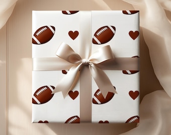 Football Wrapping Paper Football Birthday Party Supplies Football Gift Wrap Sports Lover Birthday Wrapping Paper Football Themed Gift Wrap