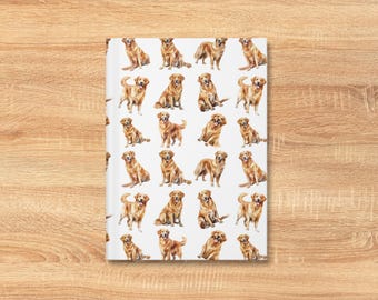 Golden Retriever Hardcover Journal Golden Retriever Hardcover Notebook for Dog Lover Gift Golden Retriever Journal for Dog Owner Gift