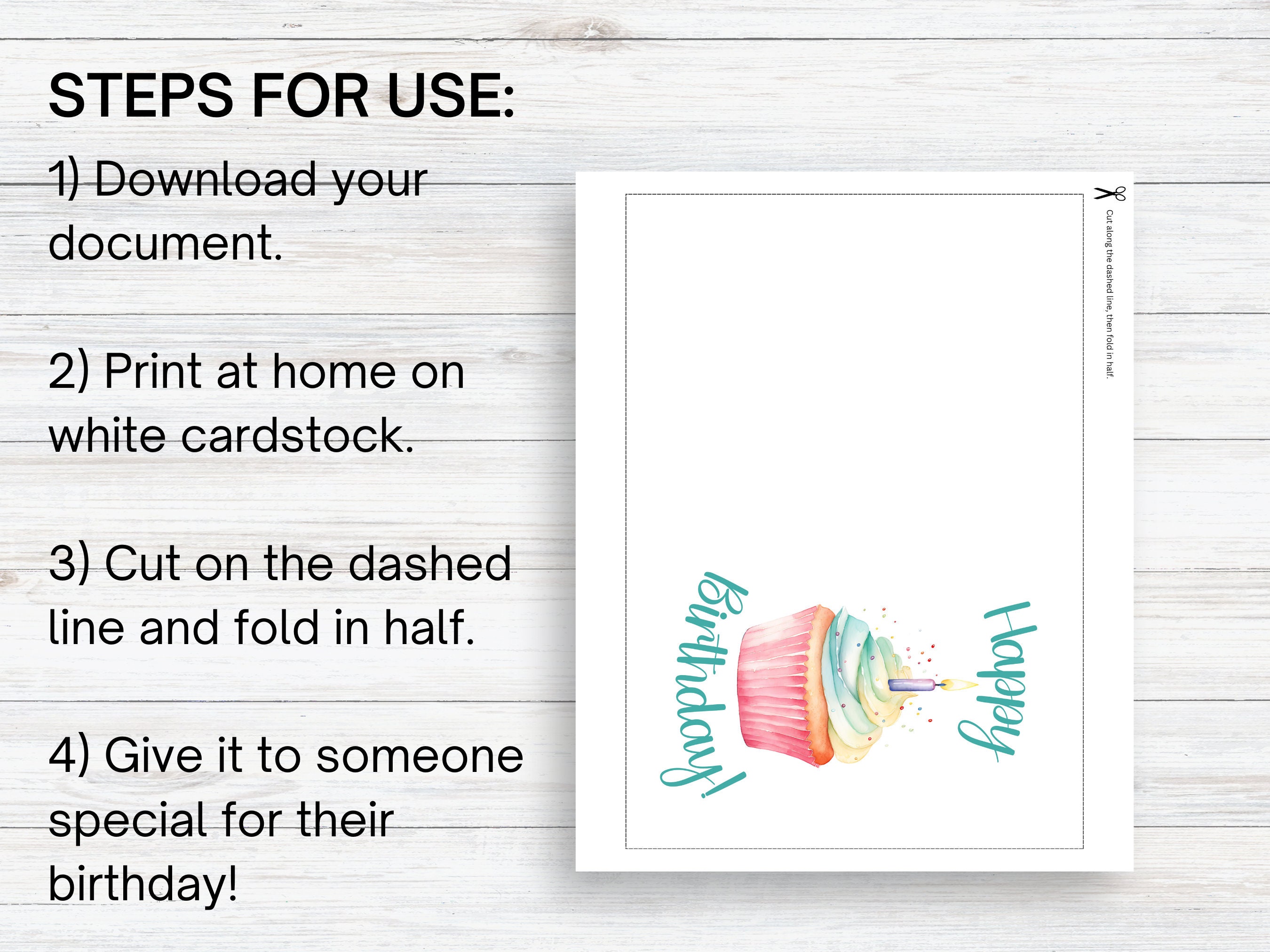 Printable Birthday Card for Her Happy Birthday Card Digital Download ...