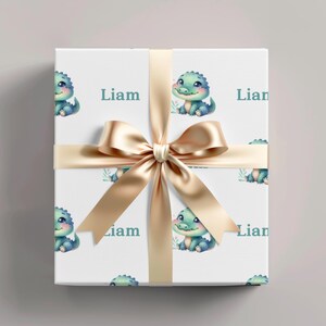 Personalized Crocodile Wrapping Paper for Boy Birthday Gift Wrap Crocodile Custom Name Wrapping Paper Crocodile Birthday Party Supplies
