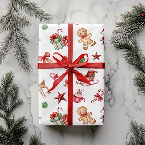 Christmas Wrapping Paper Festive Christmas Gift Wrap for Kid Wrapping Paper for Christmas Holiday Gift Wrap Festive Holiday Wrapping Paper