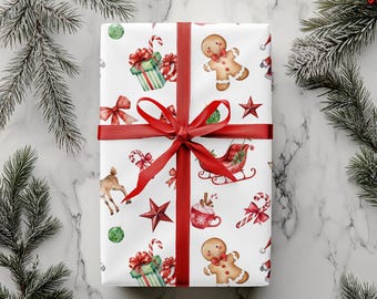 Christmas Wrapping Paper Festive Christmas Gift Wrap for Kid Wrapping Paper for Christmas Holiday Gift Wrap Festive Holiday Wrapping Paper