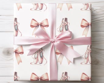 Ballet Wrapping Paper Ballet Gift Wrap for Birthday Dancer Wrapping Paper Coquette Dance Gift Wrap Ballet Party Supplies for Ballet Birthday