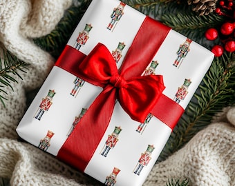 Nutcracker Wrapping Paper Festive Gift Wrap Paper Nutcracker Gift Wrap Holiday Wrapping Paper for Christmas Gift Wrap Nutcracker Ballet