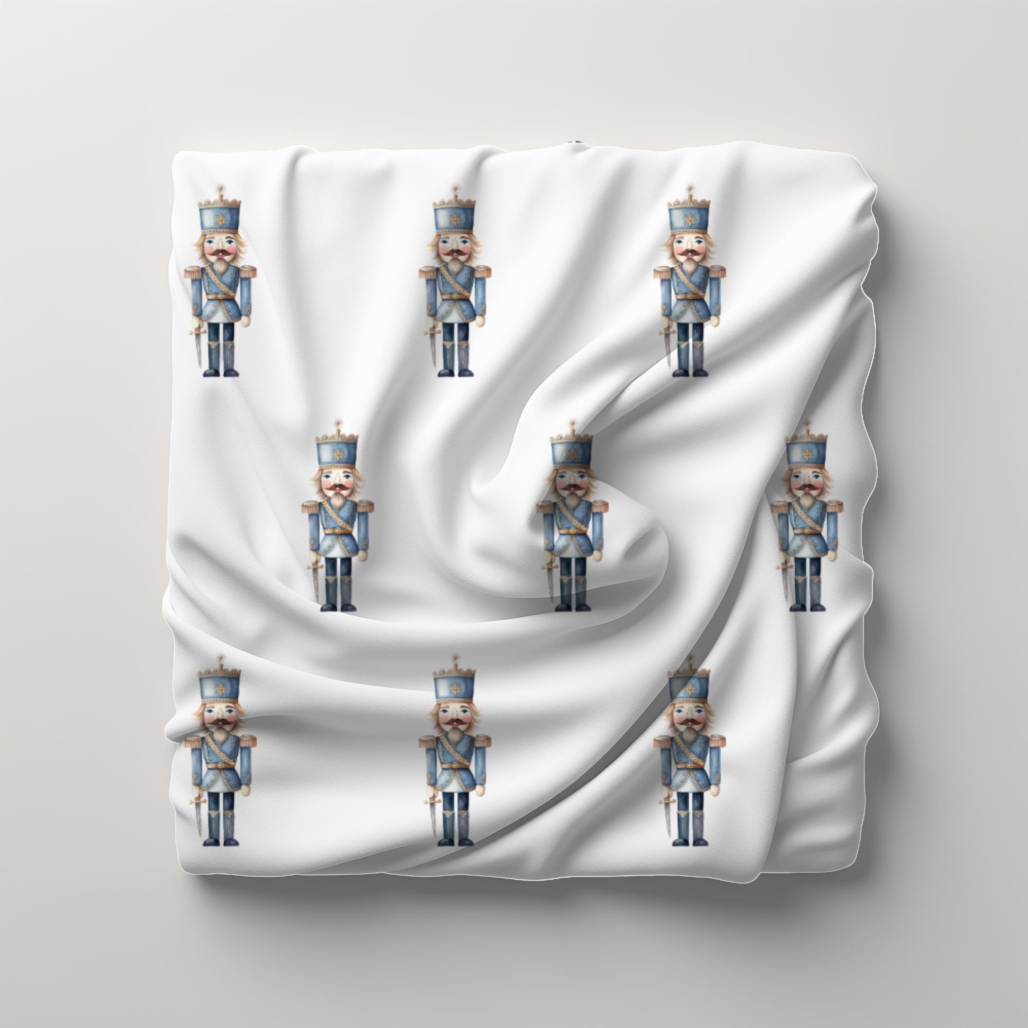 Nutcracker Print Pattern Hooded Blanket