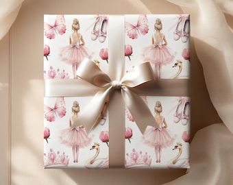 Ballet Gift Wrap for Ballet Dancer Wrapping Paper Birthday Ballet Gift Wrap for Dancer Wrapping Paper Ballet Birthday Wrapping Paper Ballet