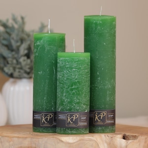Vela de flor verde · feita à mão · longa duração de queima de até 130 horas · ideia para presente · decoração